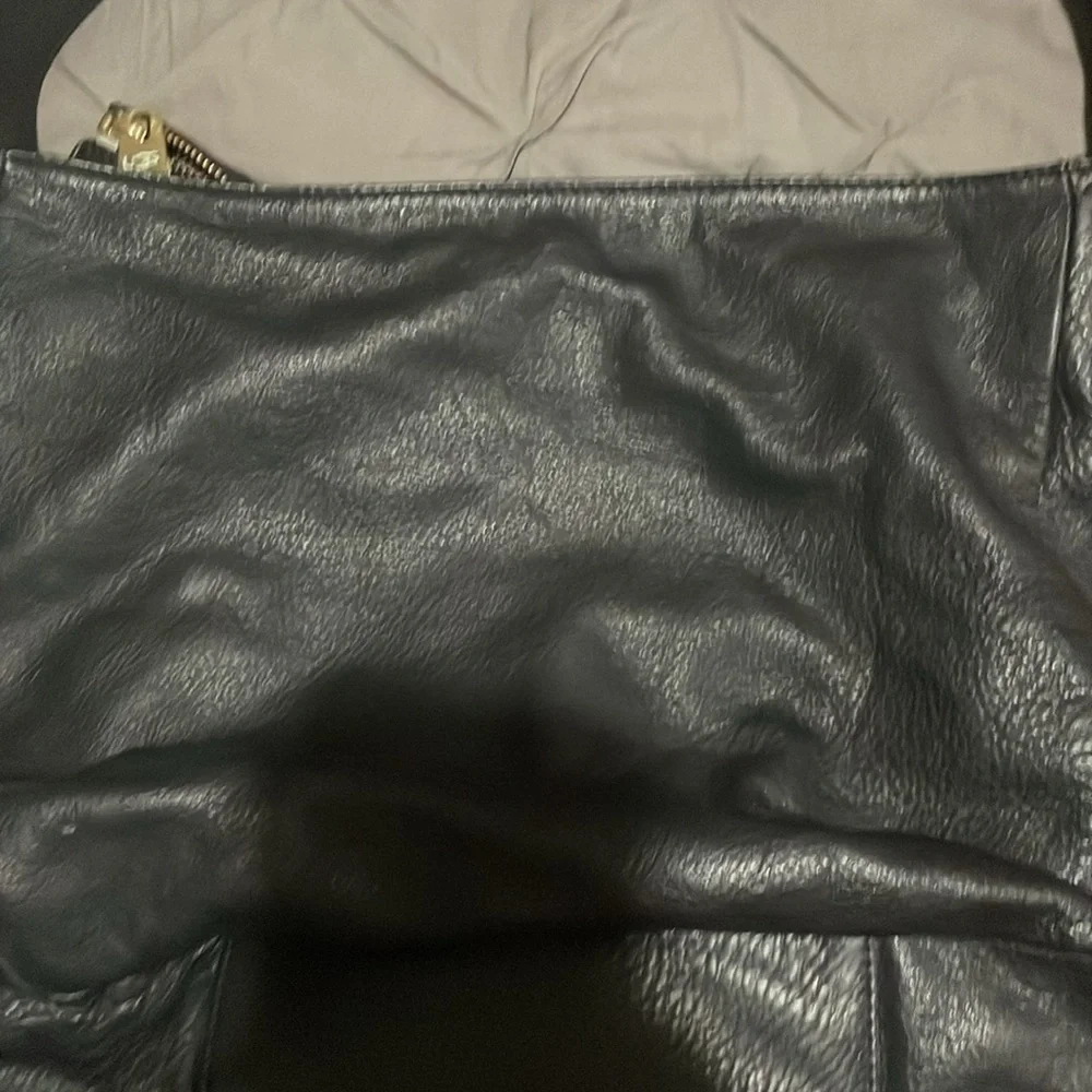 Ugg black pebbled leather hobo purse